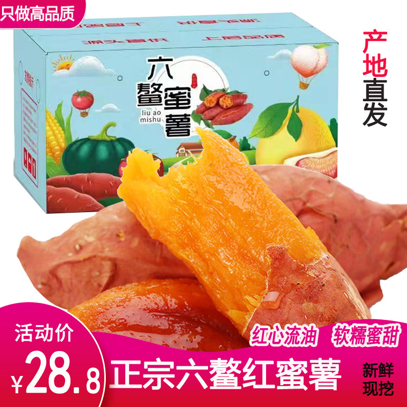 正宗福建六鳌蜜薯红心烟薯地瓜皇后板栗香薯地瓜海沙种植产地直发
