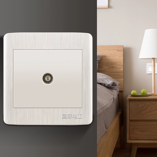 【ТВ одноточечное два】】】 Pearl White Wire Trual Switch Speat TV одноточечный двухточечный двухточечный разъем