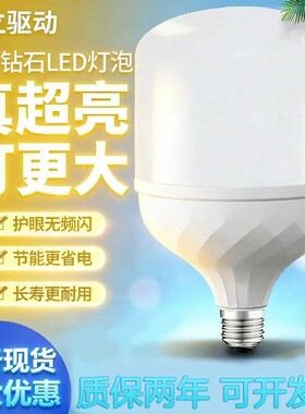 E27螺纹口led灯家用电灯泡节能灯白炽灯超亮台灯落地灯超市200w灯