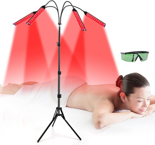 4头420灯遥控定时红外灯落地支架led理疗灯家用660nm850美容灯
