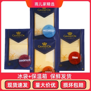 格兰特大孔干酪片160g 芝士片奶酪片三明治原料高达味芝士片
