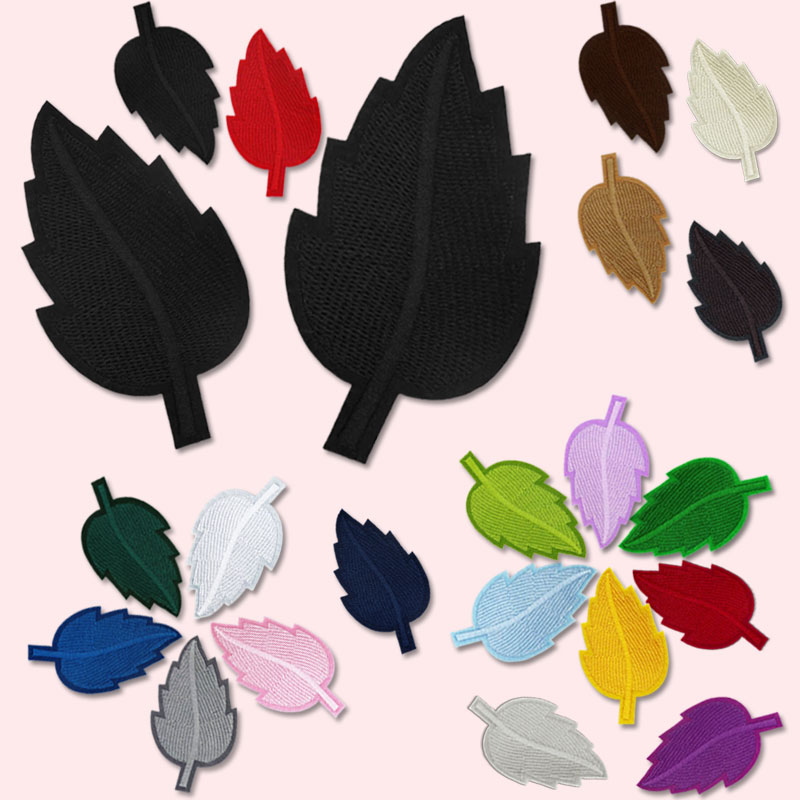 自粘免缝补可水洗刺绣叶子