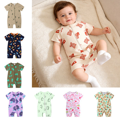 童装夏季连体衣服新生儿薄款