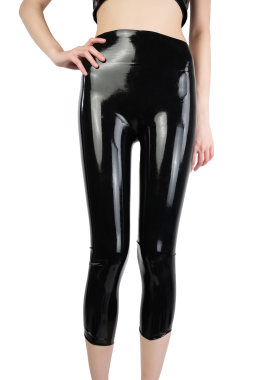 天然乳胶紧身裤高腰Latex