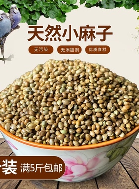 中颗粒火麻子麻籽火麻仁鹦鹉鸟粮饲料仓鼠松鼠粮鸽粮饲料