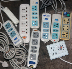 二手排插 接线板 4位二插座 正型 电源插板 拖线板带线5孔