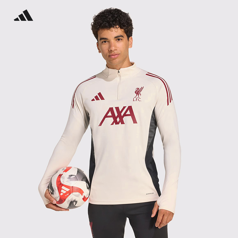 Adidas利物浦热身半拉链足球服