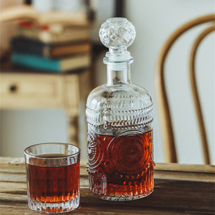 装 玻璃瓶醒酒器桌面橱窗 饰摆件自酿酒米酒瓶 轻奢红酒分装 小红书