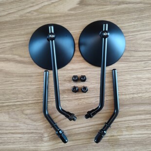 摩托车复古后视镜小牛电动车改装反光镜大镜面哈雷巧格雅迪圆镜机