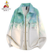 稻草人春秋季 青少年痞帅潮牌高级感休闲夹克潮 牛仔外套男2026新款