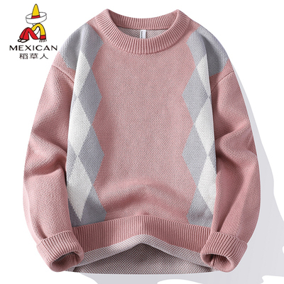 稻草人2025春秋季新款男款毛衣