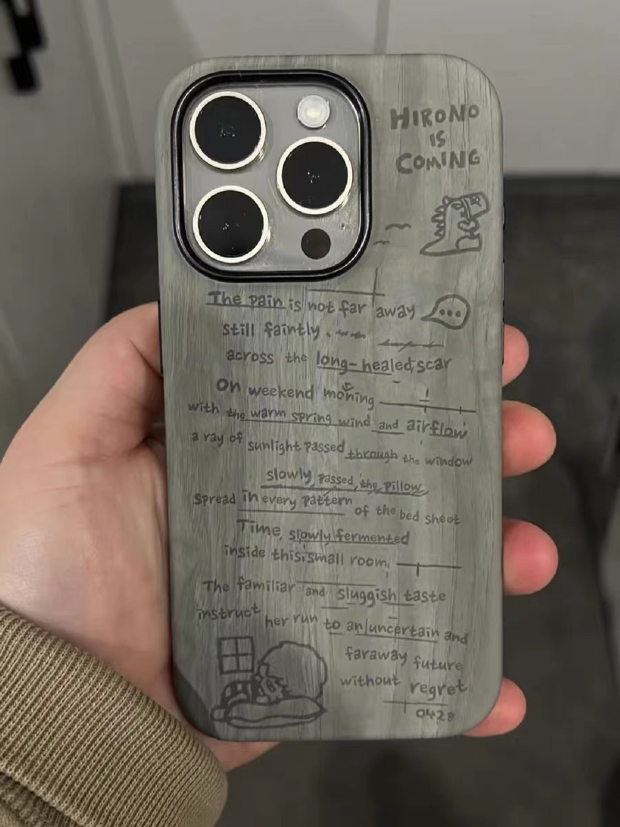 卡通Hirono小野恐龙适用于苹果15promax手机壳iphone14菲林13pro可爱12创意11防摔X/Xr保护套15plus二合一8/7