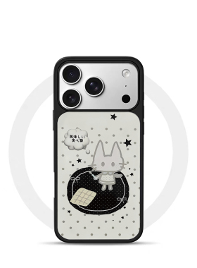 ins复古可爱小猫黑边电镀银磁吸适用苹果iPhone17promax手机壳1615pro小米1415Pro华为mate60p70三星S23防摔