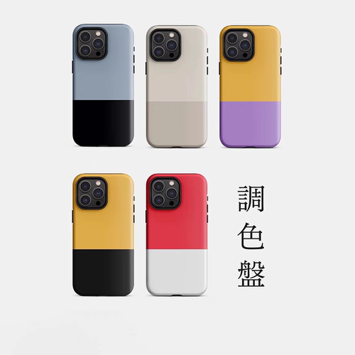 极简色彩调色盘纯色适用苹果16promax手机壳iPhone15女款小众14plus超火13pro12菲林壳二合一xm防摔11保护套