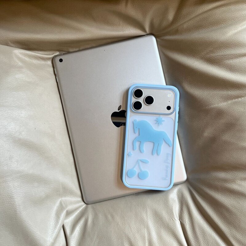 ins风可爱樱桃小马肤感液态软边大孔手机壳适用苹果iPhone17promax高级感保护套小众16plus15pro14防摔13pro