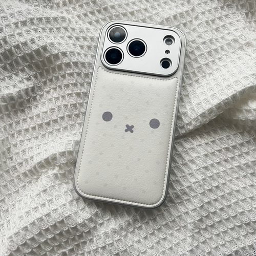 ins可爱表情米兔皮质适用于苹果小米iPhone17promax全包手机壳1613pro小米1415Pro华为mate60p70荣耀vivo防摔