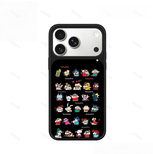 ins小新总动员黑边软壳磁吸适用苹果小米iPhone17promax手机壳1613pro小米1415Pro华为mate60p70三星S23防摔
