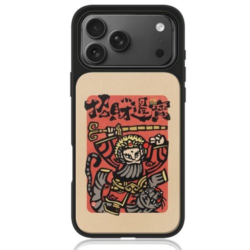 ins风原创新年招财进宝黑边磁吸适用苹果iPhone17promax手机壳1612pro小米1415Pro华为mate60p70三星S23防摔