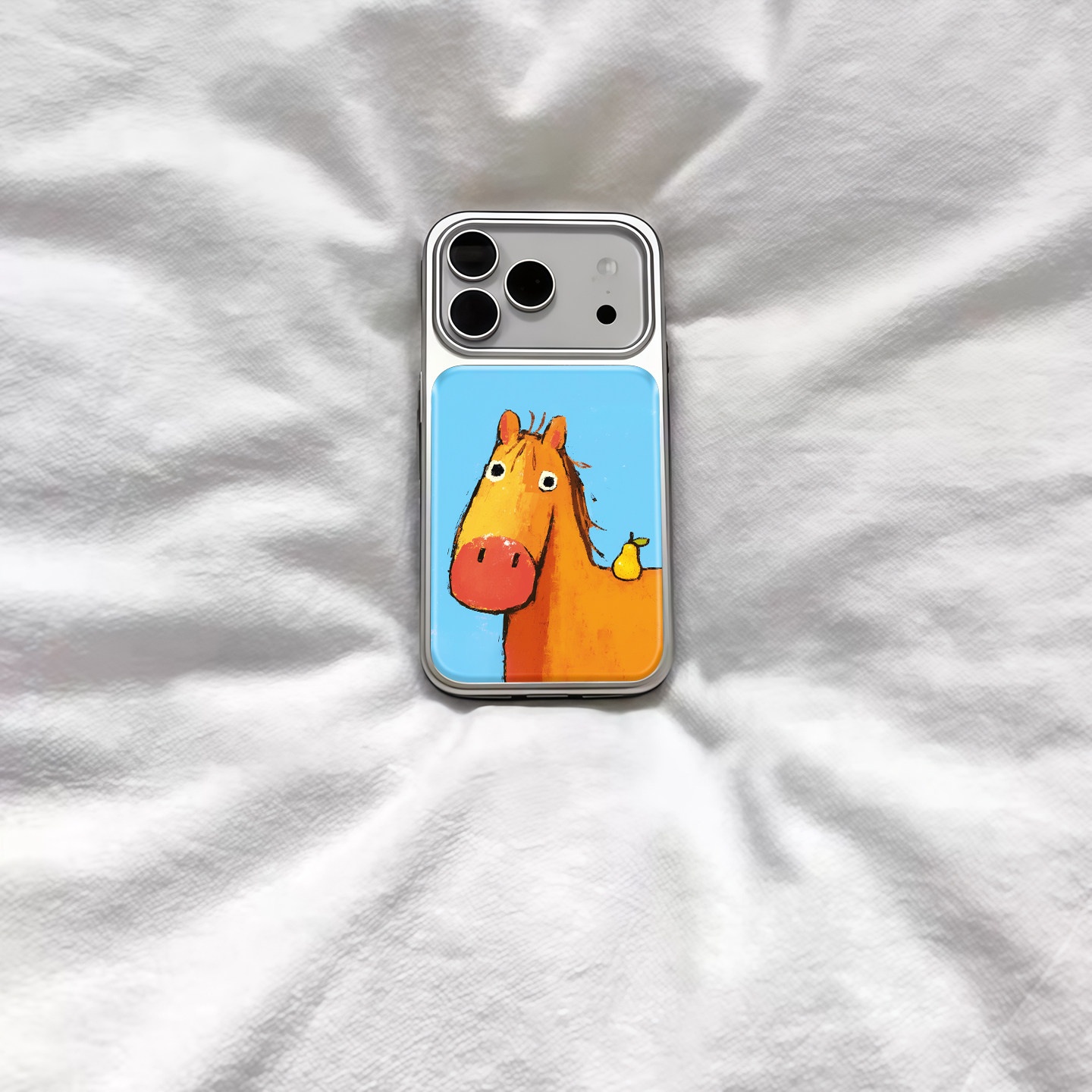 ins呆萌可爱小马小梨电镀银磁吸适用苹果iPhone17promax手机壳1615pro小米1415Pro华为mate60p70三星S23防摔,3C数码配件,手机保护套/壳,淘宝优惠券,粉丝福利购,淘宝优惠卷