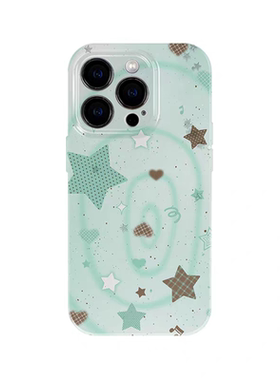 适用于苹果17iPhone16promax小米15opporeno14一加13mate60华为p80荣耀400菲林手机壳vivox200薄荷巧克力星星