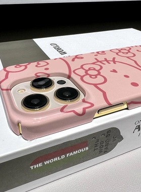 菲林粉粉KT猫适用苹果15promax手机壳卡通p40女nova8/7女13p/14pro保护套小米13荣耀70女mate60情侣款11p可爱