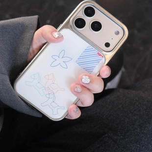 ins风复古可爱小马电镀银磁吸适用苹果iPhone17promax手机壳1615pro小米1415Pro华为mate60p70三星S23防摔