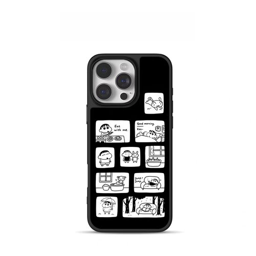 ins风潮酷小新亚克力银黑边磁吸适用苹果iPhone16promax手机壳1312pro小米1415Pro华为mate60p70三星S23防摔