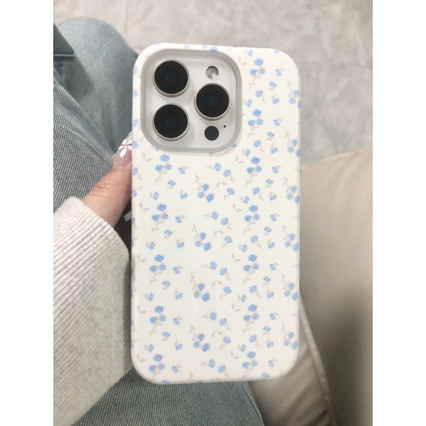 ins风碎花清新适用于iPhone16Promax13pro手机壳菲林创意13小众15plus硬软壳11高级感14苹果14pro二合一78xs
