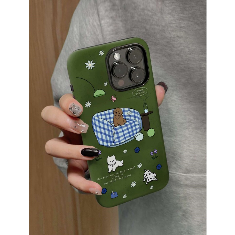 沙发小狗ins可爱菲林二合一适用苹果16promax手机壳情侣iphone14pro保护套女11pro小众xr新款13/12卡通11/x
