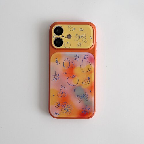 ins复古油画水果大视窗磁吸全包精孔手机壳适用苹果iPhone17promax高级感保护套小众16plus15pro14防摔13pro