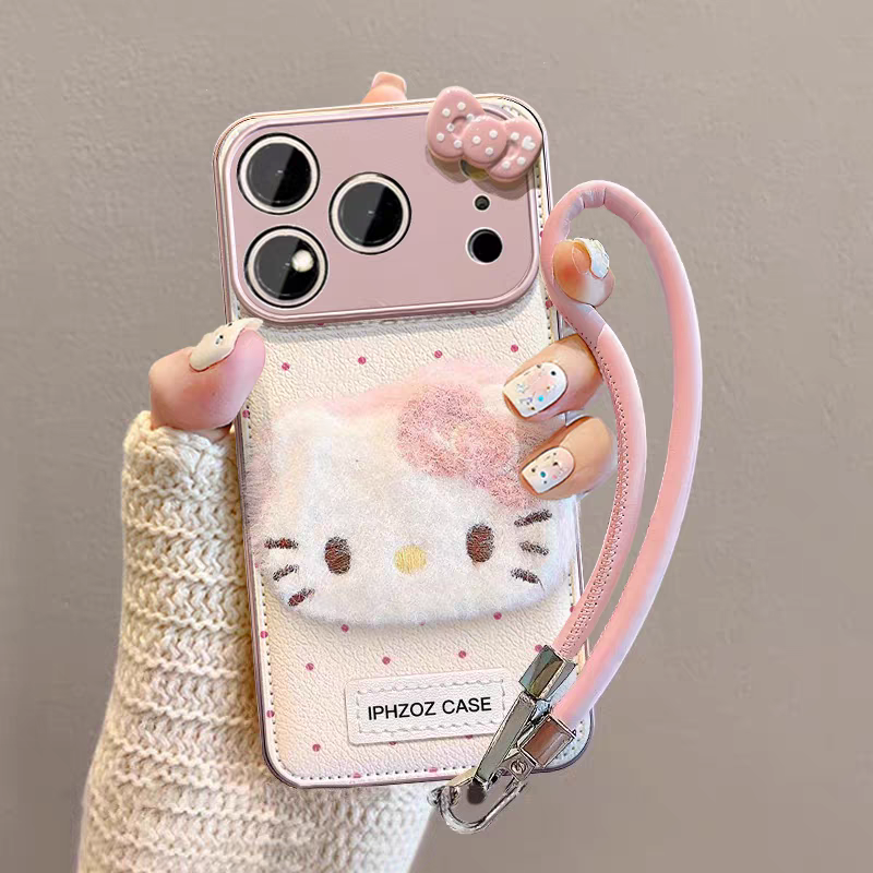 kt猫皮质手机壳适用苹果17ProMax手机壳iPhone16小米15带手绳opporeno14防摔vivox300华为P70荣耀x60红米K80,3C数码配件,手机保护套/壳,淘宝优惠券,粉丝福利购,淘宝优惠卷