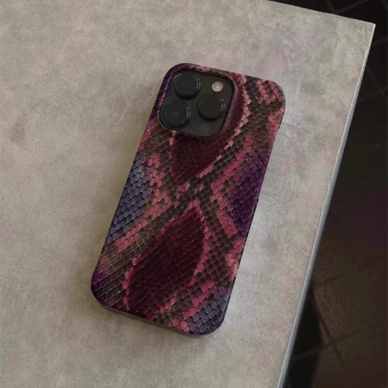 艺术蛇皮适用苹果15promax新款iPhone16个性高级感手机壳14pro全包13菲林二合一12小众磨砂全包保护套软男女
