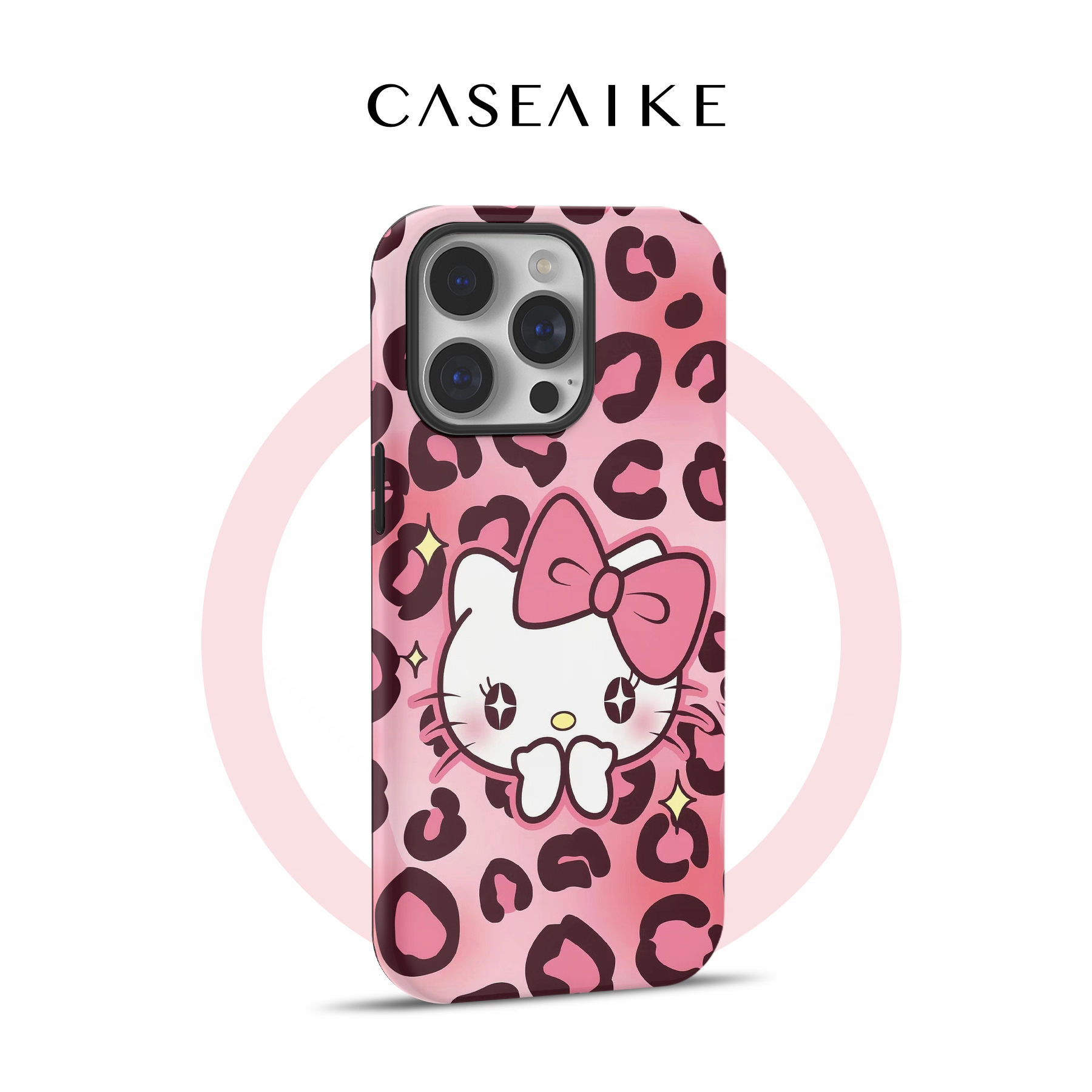 适用于苹果16pro手机壳原创iPhone15女款小众13promax豹纹Kitty猫14超薄12pm菲林壳二合一11全包xm防摔保护套