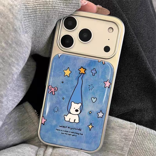 ins风复古魔法西高地电镀银磁吸适用苹果iPhone17promax手机壳1615pro小米1415Pro华为mate60p70三星S23防摔