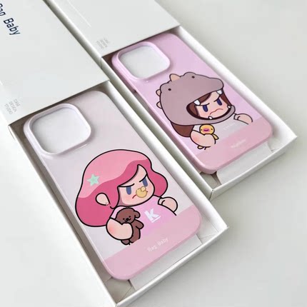 适用于苹果华为小米14粉色怒宝手机壳15原创13Magsafeiphone15promax菲林14可爱ragebaby不会撞壳15pro新款12