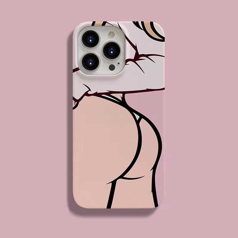 适用新款性感辣妹菲林软壳适用苹果14ProMax手机壳iPhone13硬壳12Pro磨砂iPhone11XR/XSMAX亮面全包式保护套