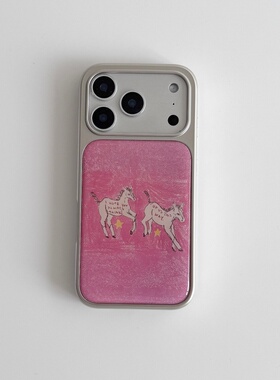 ins可爱复古油画小猫电镀银磁吸适用苹果iPhone17promax手机壳1615pro小米1415Pro华为mate60p70三星S23防摔