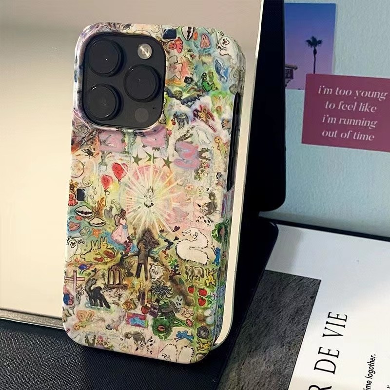 适用于欧美油信仰画菲林壳iPhone14苹果硬壳13/12手机保护壳11promax磨砂亮面全包半包式XR简约X/XS个性潮