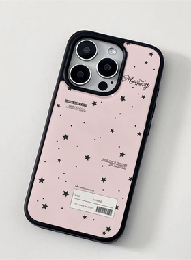 ins个性星星点点黑边磁吸适用苹果iPhone17promax16手机壳1312pro小米1415Pro华为mate60p70三星S23防摔软壳