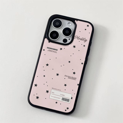 ins个性星星点点黑边磁吸适用苹果iPhone17promax16手机壳1312pro小米1415Pro华为mate60p70三星S23防摔软壳