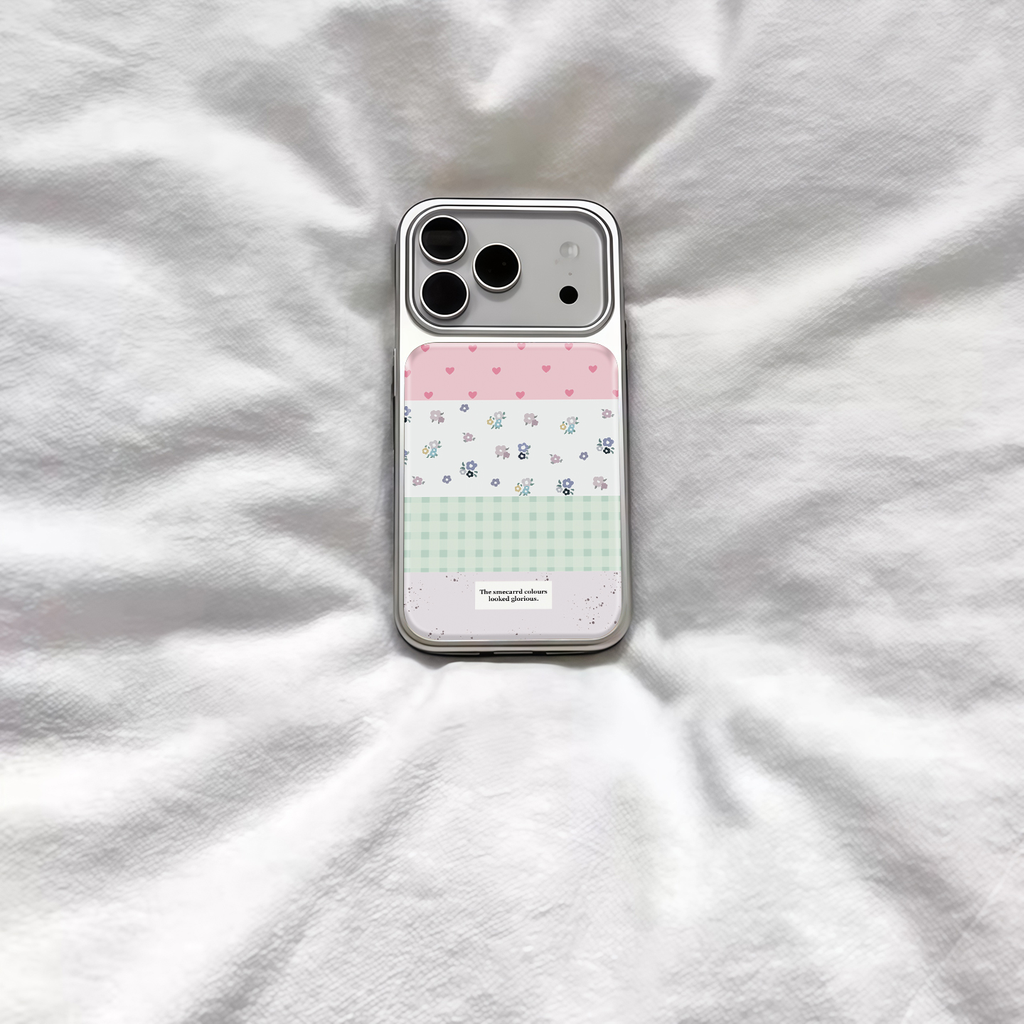 ins复古复古拼色碎花电镀银磁吸适用苹果iPhone17promax手机壳1615pro小米1415Pro华为mate60p70三星S23防摔