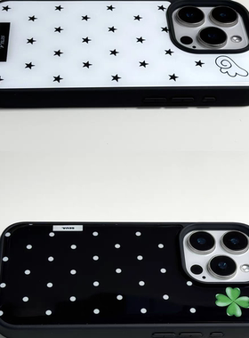 天使翅膀ins风亚克力黑边磁吸适用于苹果iPhone16promax1312pro小米1415Pro华为mate60p70三星S23防摔手机壳