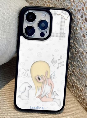 ins风复古可爱女孩银边黑边适用苹果iPhone17promax手机壳1615pro小米1415Pro华为mate60p70三星S23vivo荣耀