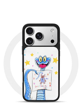 ins风sorry盖瑞画黑边电镀银磁吸适用苹果iPhone17promax手机壳1615pro小米1415Pro华为mate60p70三星S23防摔