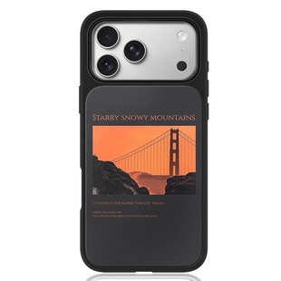 ins旧金山大桥黑边软壳磁吸适用苹果小米iPhone17promax手机壳1613pro小米1415Pro华为mate60p70三星S23防摔
