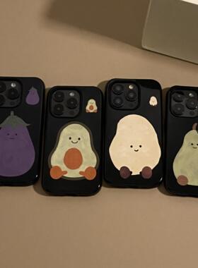 原创个性可爱水果适用于苹果16pro超好看的手机壳小众高级感ins风iPhone16promax可爱15菲林141311xr二合一
