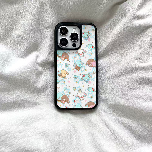 ins星星甜梦猫亚克力黑边磁吸适用苹果iPhone16promax手机壳1312pro小米1415Pro华为mate60p70三星S23防摔