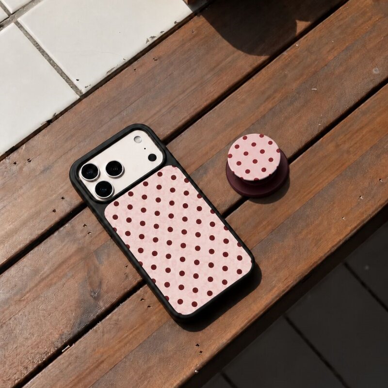 ins风复古波点黑边玻璃磁吸适用苹果iPhone18promax手机壳1716pro小米1514Pro华为mate80p90荣耀vivooppo防摔