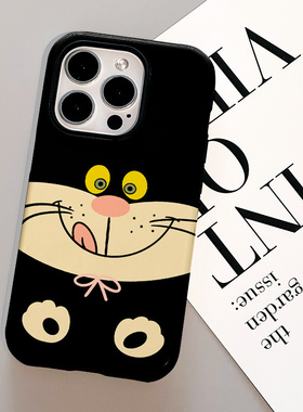 原创黑色西高地苹果手机壳菲林壳适用iPhone16promax/15pro/13/14plus手机壳苹果12mini硬XS/8保护套二合一