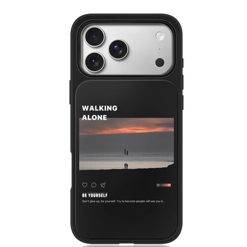 ins风落日海边黑边软壳磁吸适用苹果小米iPhone17promax手机壳1613pro小米1415Pro华为mate60p70三星S23防摔